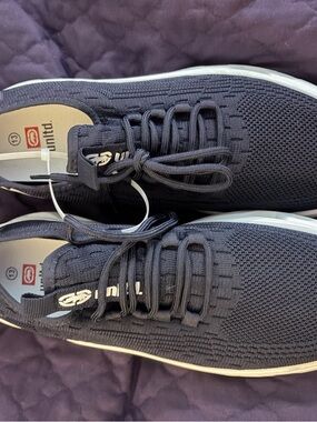 Men's Knit Lace-Up Athletic Sneakers - Blue